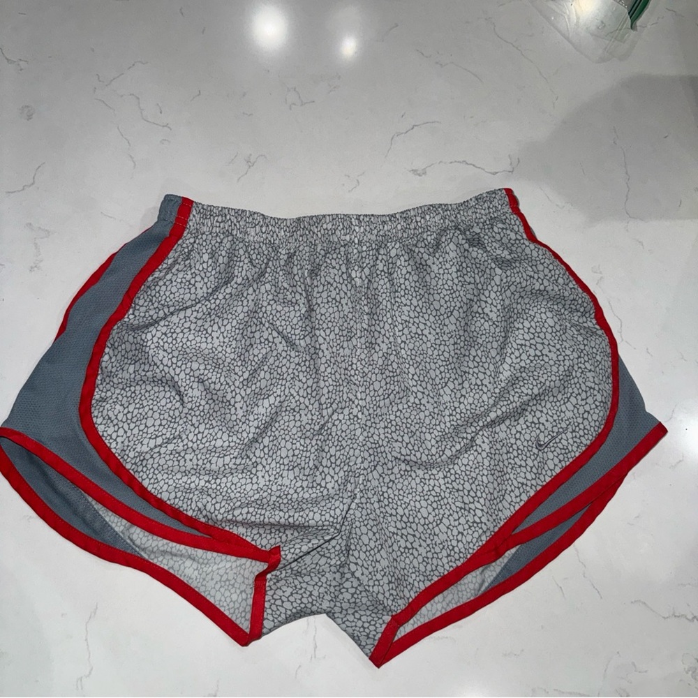 Nike Women's Athletic Shorts in Gray with red Trim